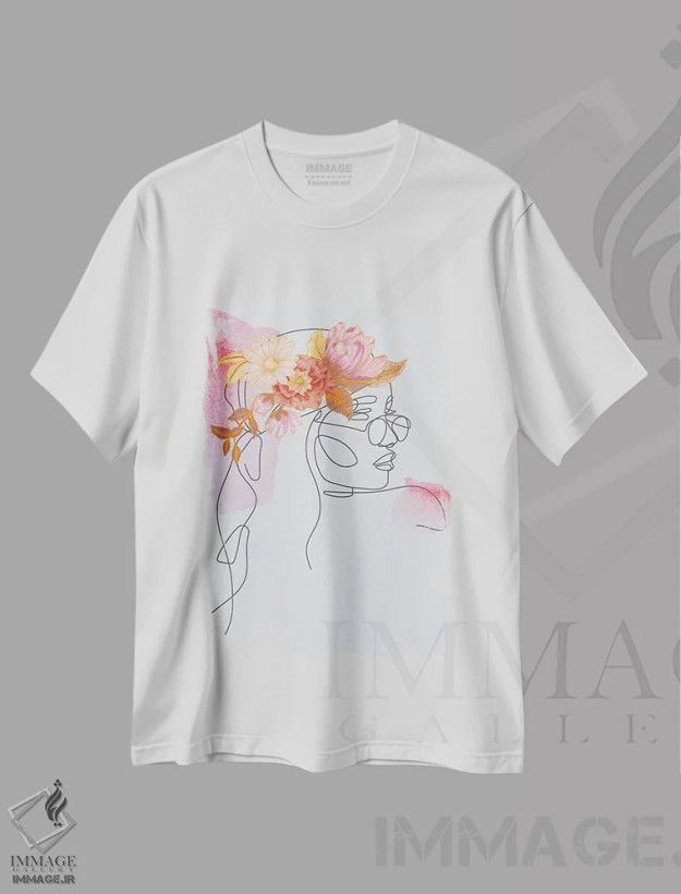 تیشرت سفید طرح دار رشد هیپنوتیزم کننده ۱، دکور بوهمی اثر جسی کیث | فروشگاه ایماژ