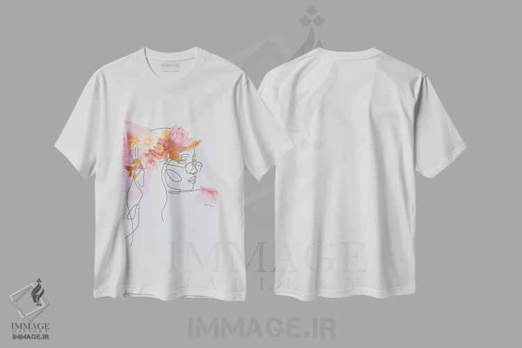 تیشرت سفید طرح دار رشد هیپنوتیزم کننده ۱، دکور بوهمی اثر جسی کیث | فروشگاه ایماژ