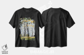 تیشرت مشکی طرح دار درختان غان طلایی، تزئینی اثر جین اسلیوکا | immage.ir