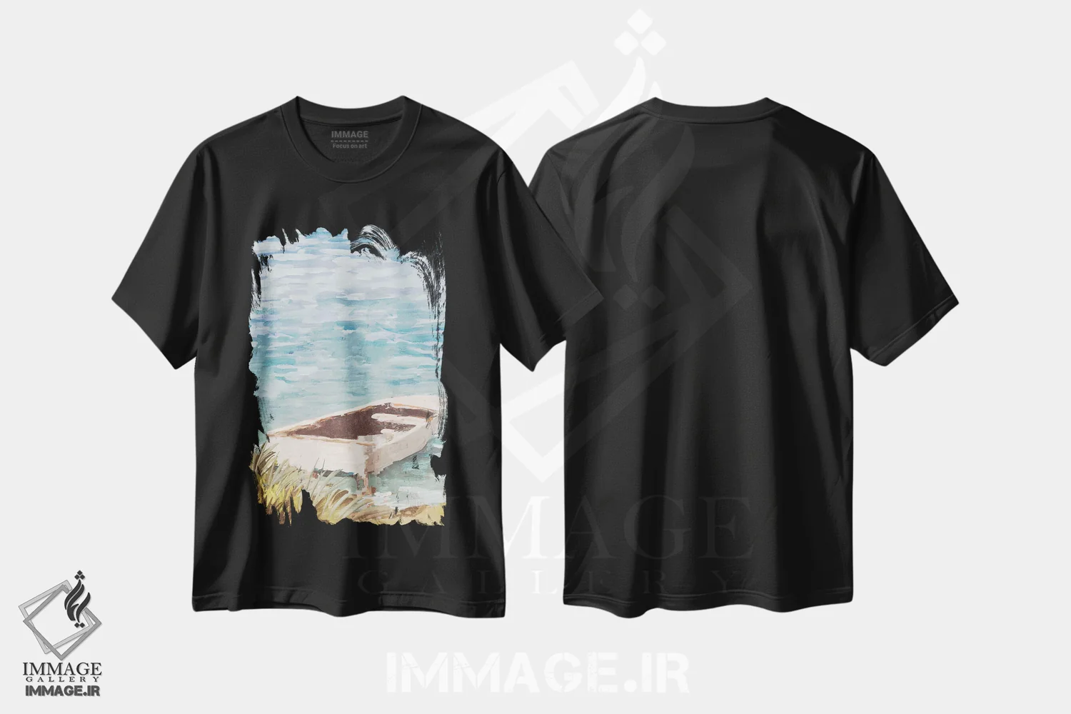 تیشرت مشکی طرح دار یک روز در خور، دکور معاصر اثر جین اسلیوکا | immage.ir