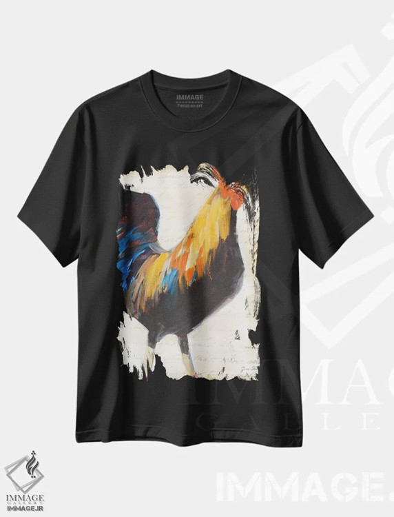 تیشرت مشکی طرح دار صبح دل انگیز I، تزئینی اثر جین اسلیوکا | فروشگاه ایماژ