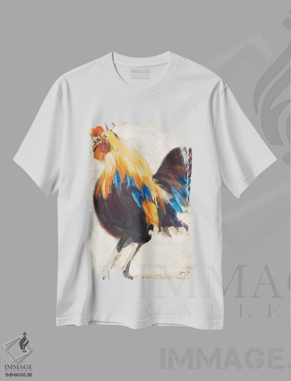 تیشرت سفید طرح دار صبح دل انگیز II، تزئینی اثر جین اسلیوکا | فروشگاه ایماژ