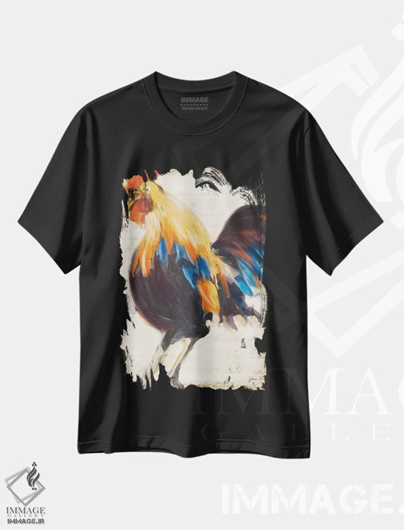 تیشرت مشکی طرح دار صبح دل انگیز II، تزئینی اثر جین اسلیوکا | immage.ir