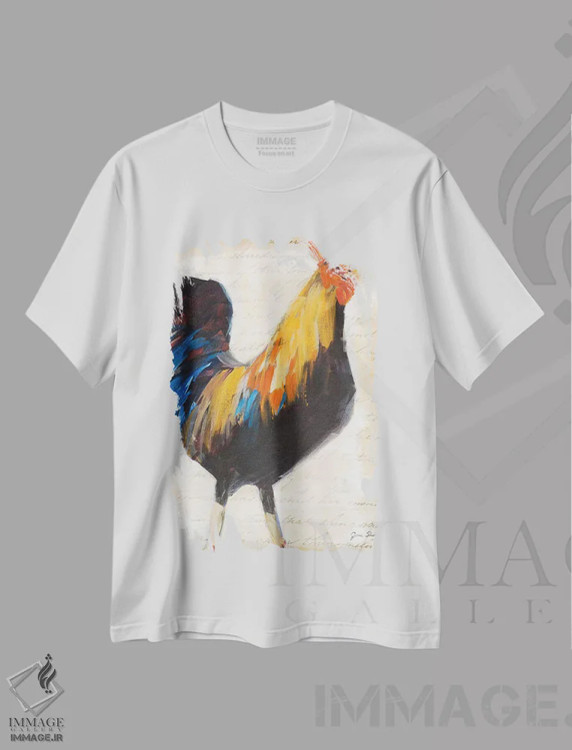 تیشرت سفید طرح دار صبح دل انگیز I، تزئینی اثر جین اسلیوکا | immage.ir