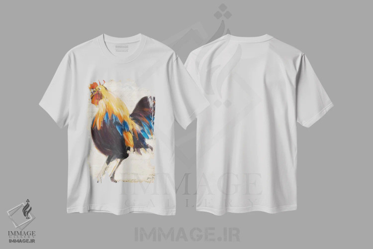 تیشرت سفید طرح دار صبح دل انگیز II، تزئینی اثر جین اسلیوکا | فروشگاه ایماژ