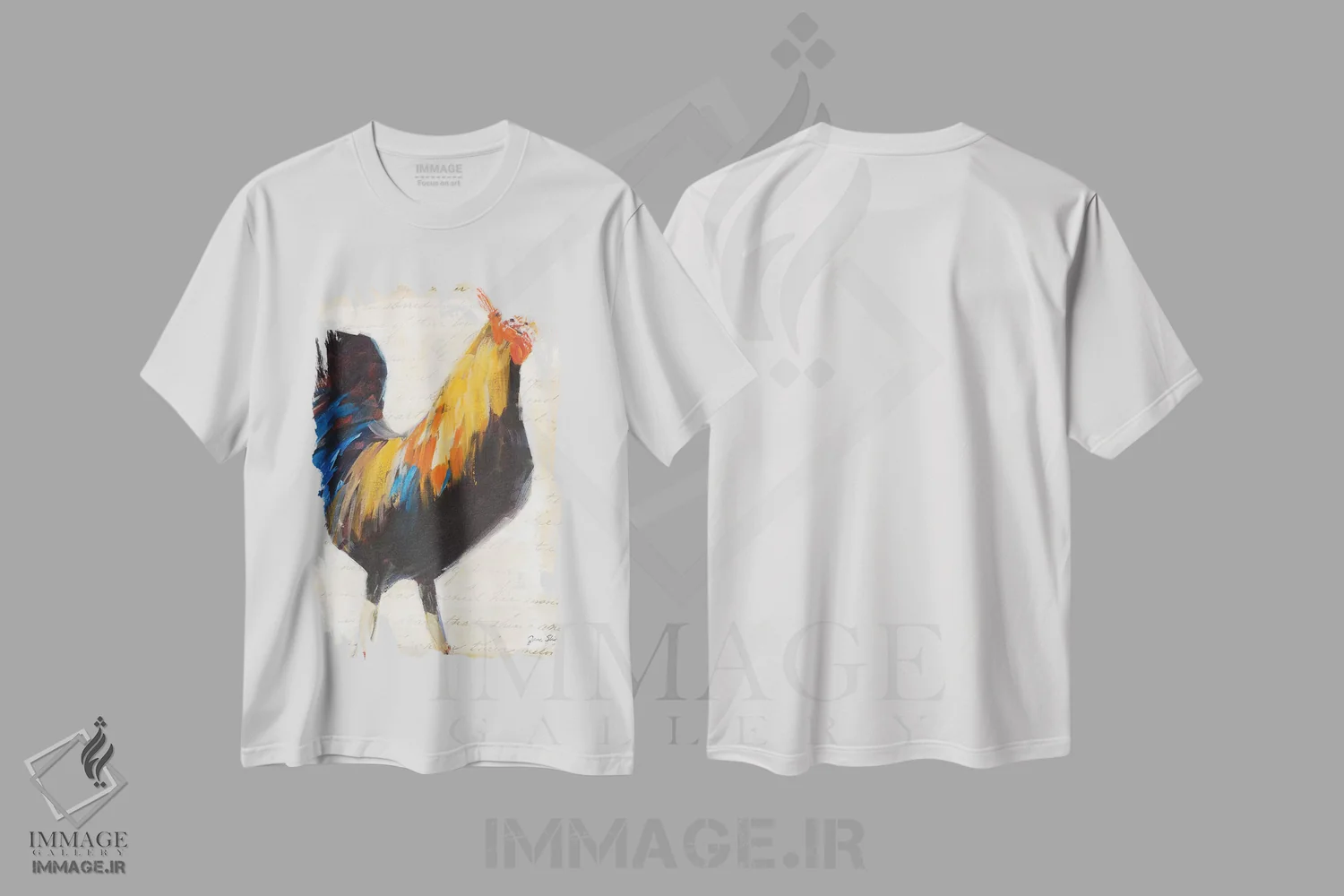 تیشرت سفید طرح دار صبح دل انگیز I، تزئینی اثر جین اسلیوکا | immage.ir