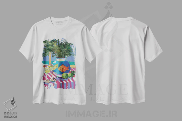 تیشرت سفید طرح دار رویای مارگاریتا، تزئینی اثر جین اسلیوکا | فروشگاه ایماژ