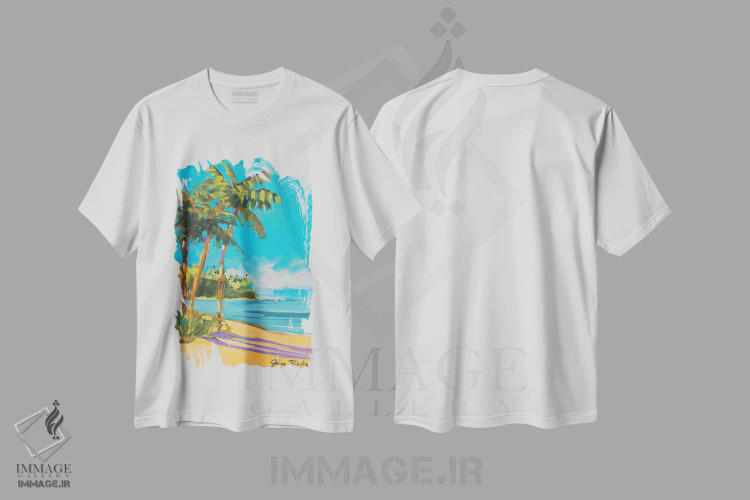 تیشرت سفید طرح دار تنهایی II، تزئینی اثر جین اسلیوکا | فروشگاه ایماژ