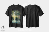 تیشرت مشکی طرح دار در عمق جنگل، دکور معاصر اثر جین اسلیوکا | immage.ir