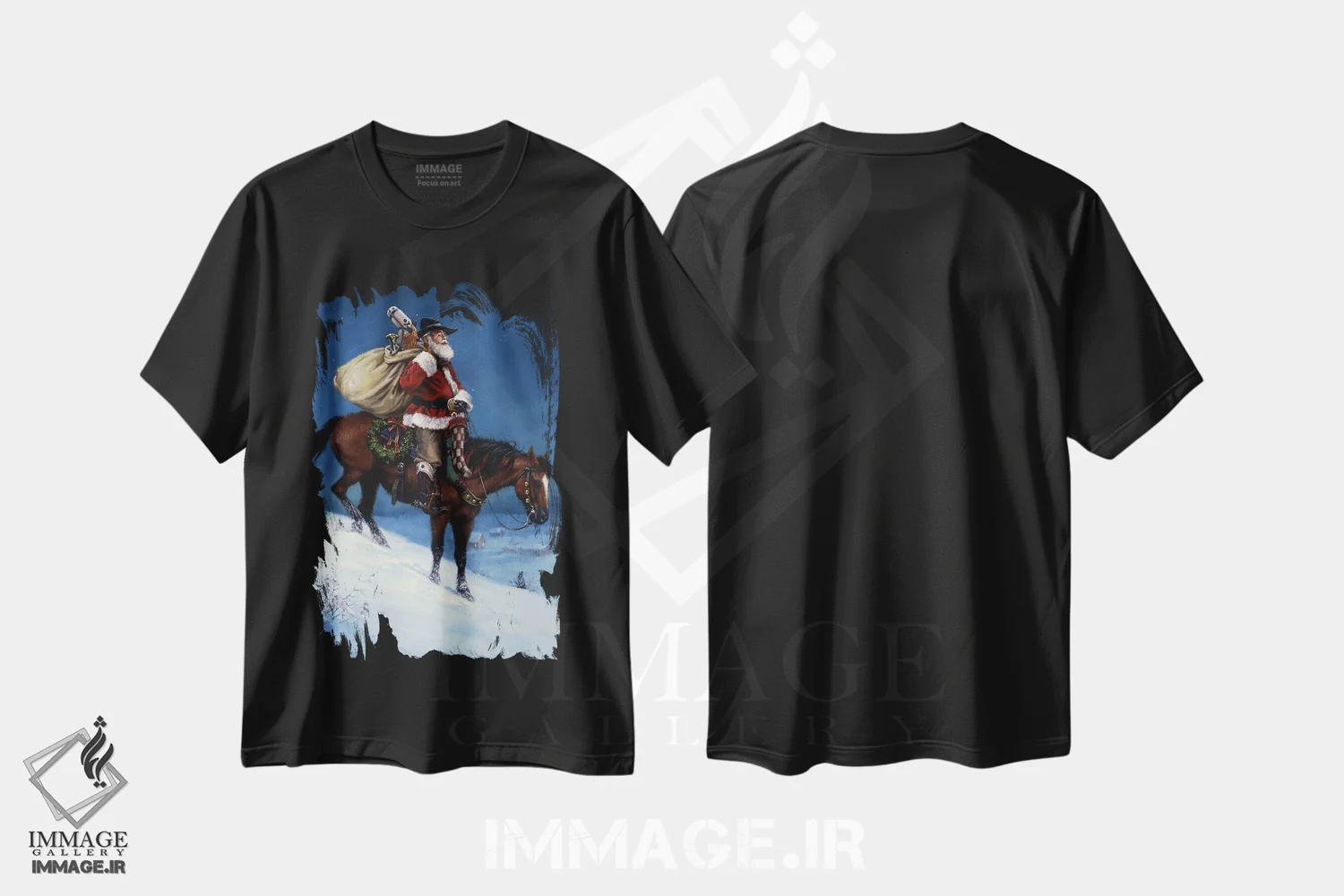 تیشرت مشکی طرح دار کریسمس کابویی، تزئینی اثر جک سورنسن | immage.ir