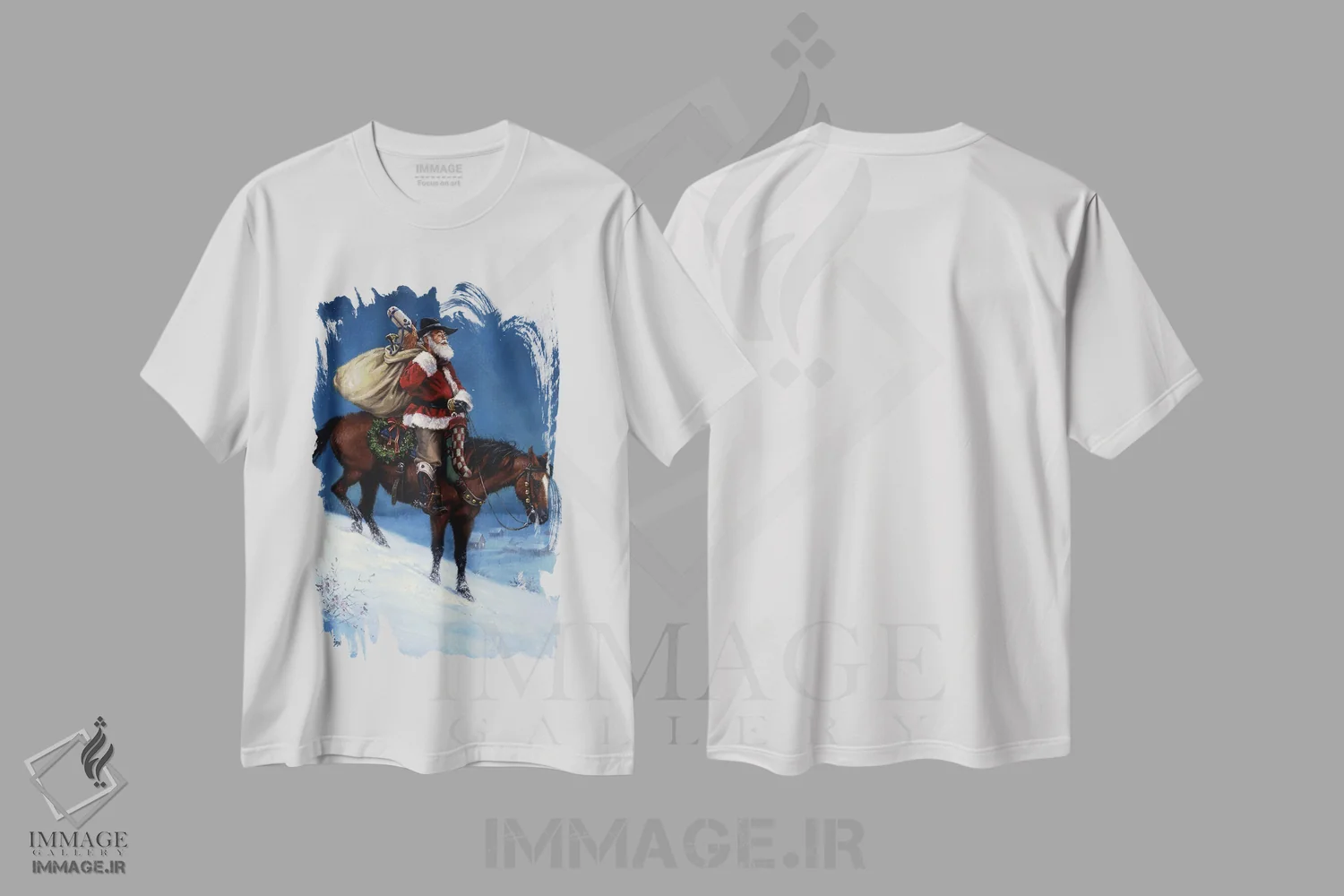 تیشرت سفید طرح دار کریسمس کابویی، تزئینی اثر جک سورنسن | فروشگاه ایماژ