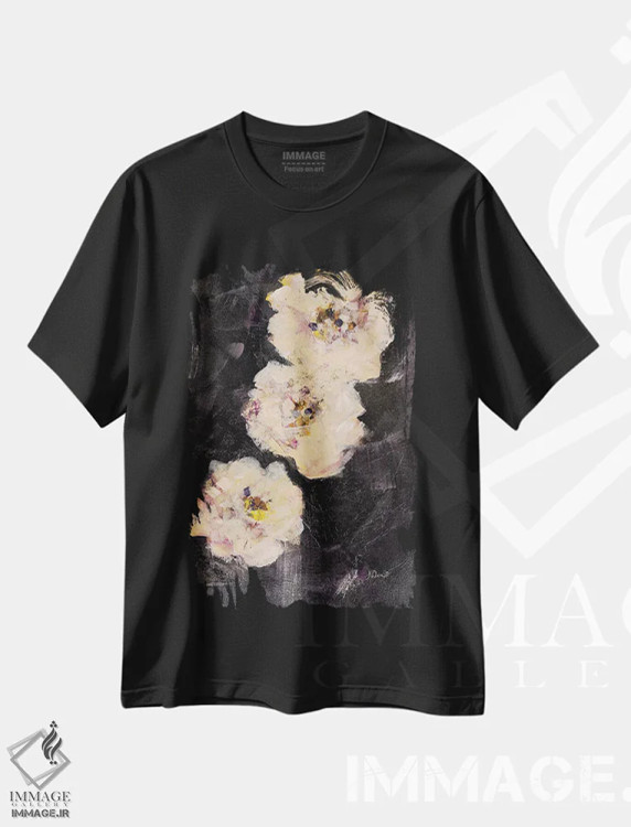 تیشرت مشکی طرح دار تزئین ۲ اثر جولیان اسپنسر | immage.ir