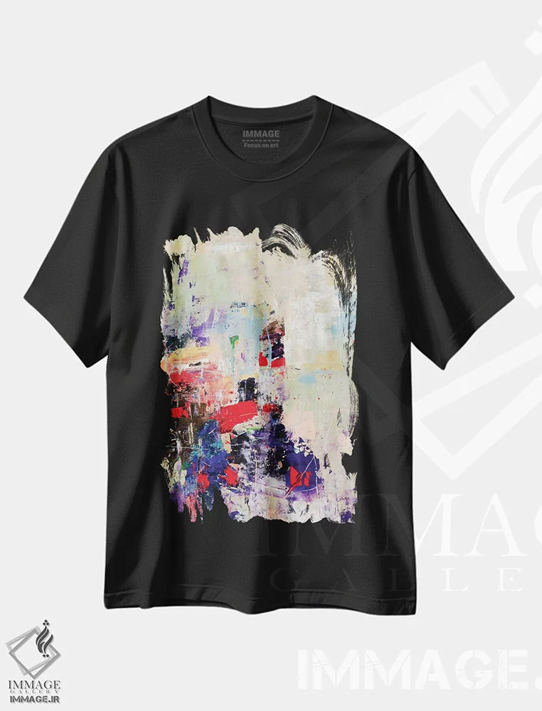 تیشرت مشکی طرح دار اردوگاه اصلی اثر جولیان اسپنسر | فروشگاه ایماژ