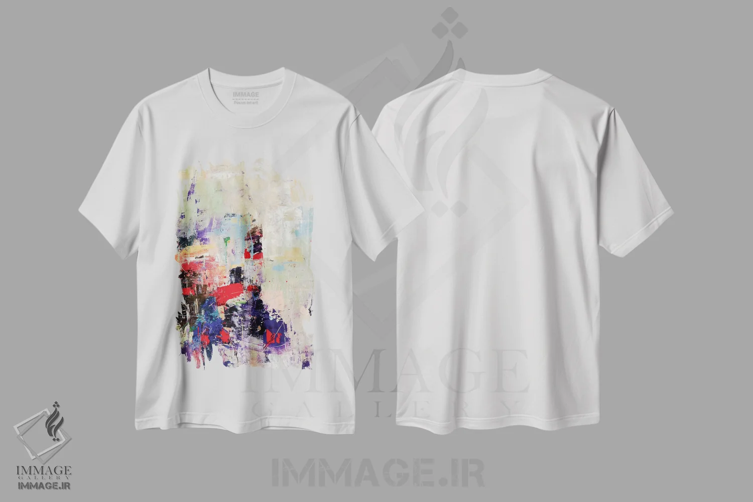 تیشرت سفید طرح دار اردوگاه اصلی اثر جولیان اسپنسر | immage.ir