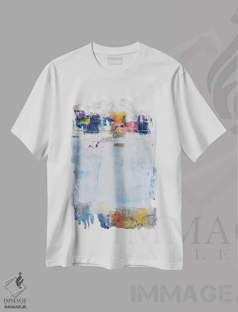 تیشرت سفید طرح دار ایوان تابستانی اثر جولیان اسپنسر | فروشگاه ایماژ
