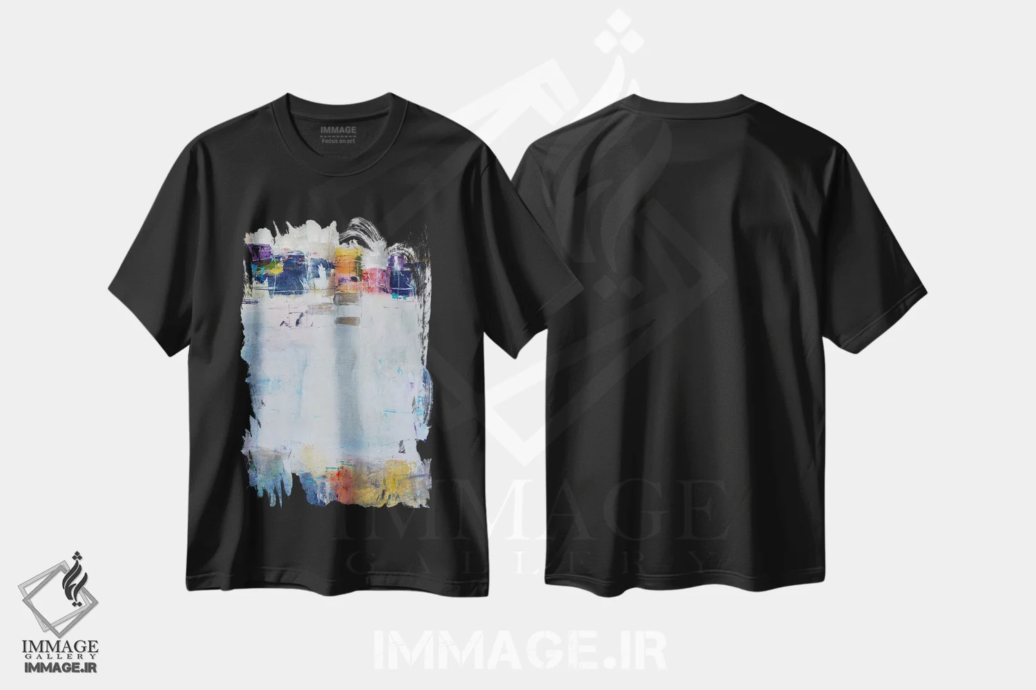 تیشرت مشکی طرح دار ایوان تابستانی اثر جولیان اسپنسر | immage.ir