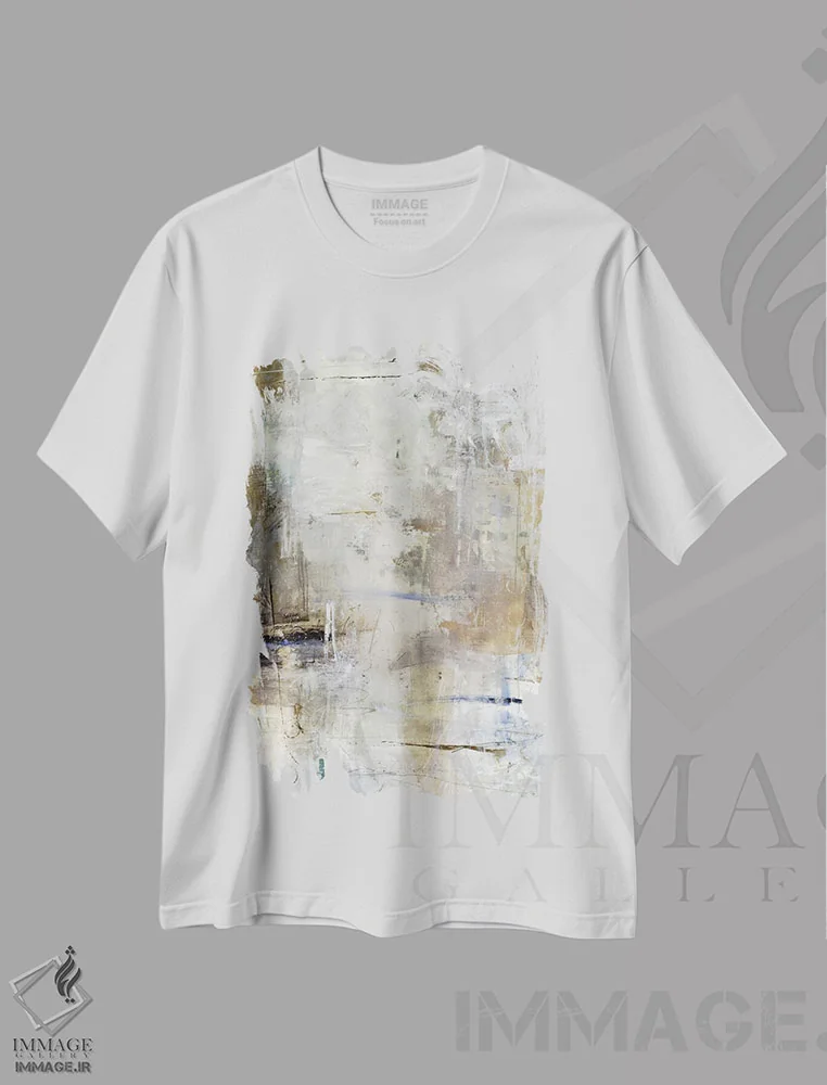 تیشرت سفید طرح دار درخواست سفیدی اثر جولیان اسپنسر | immage.ir