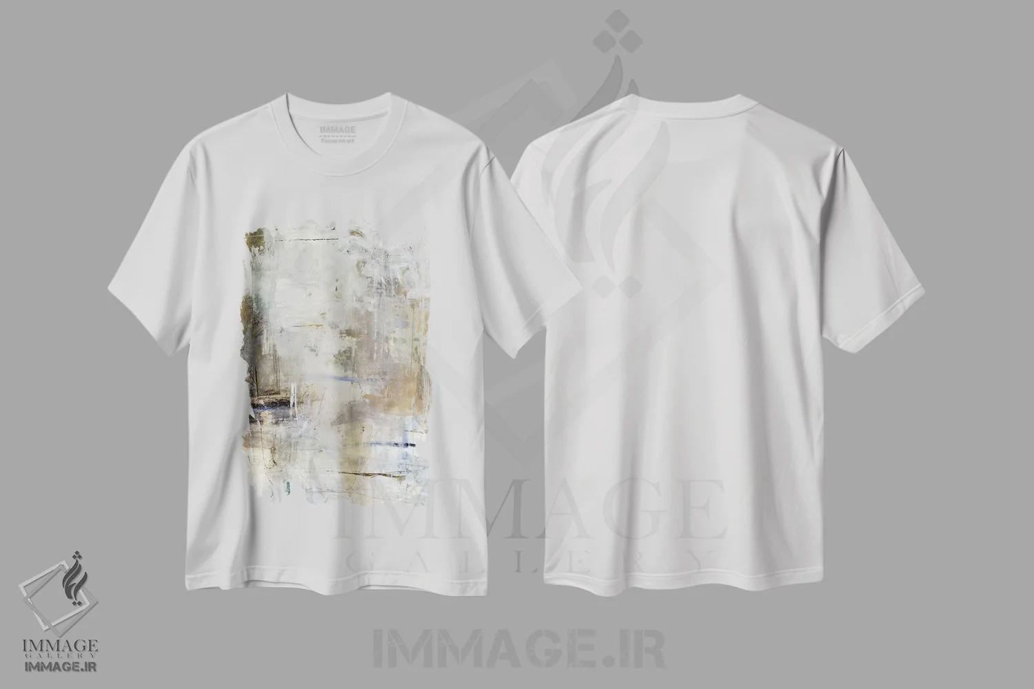 تیشرت سفید طرح دار درخواست سفیدی اثر جولیان اسپنسر | immage.ir