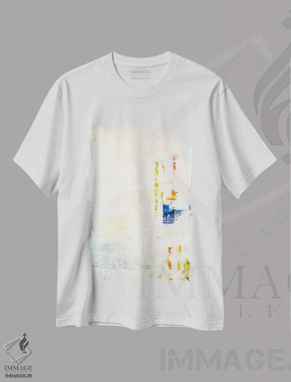 تیشرت سفید طرح دار آرامش ۱ اثر جولیان اسپنسر | immage.ir