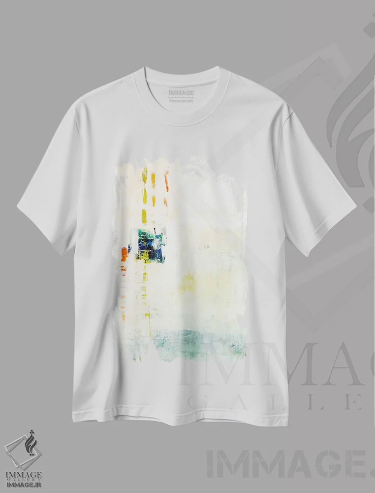 تیشرت سفید طرح دار آرامش II اثر جولیان اسپنسر | فروشگاه ایماژ