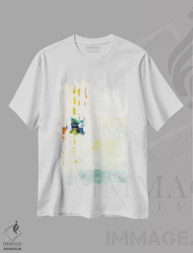 تیشرت سفید طرح دار آرامش II اثر جولیان اسپنسر | فروشگاه ایماژ