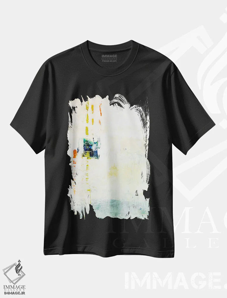 تیشرت مشکی طرح دار آرامش II اثر جولیان اسپنسر | immage.ir