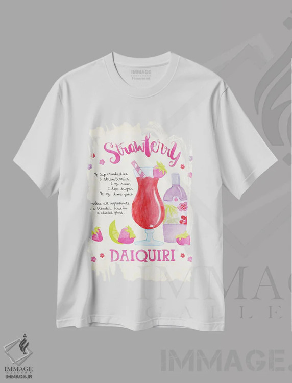 تیشرت سفید طرح دار فرار به مناطق گرمسیری I، تزئینی اثر جسیکا ویبل | فروشگاه ایماژ