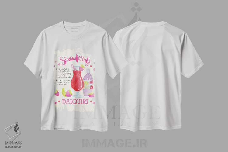 تیشرت سفید طرح دار فرار به مناطق گرمسیری I، تزئینی اثر جسیکا ویبل | فروشگاه ایماژ