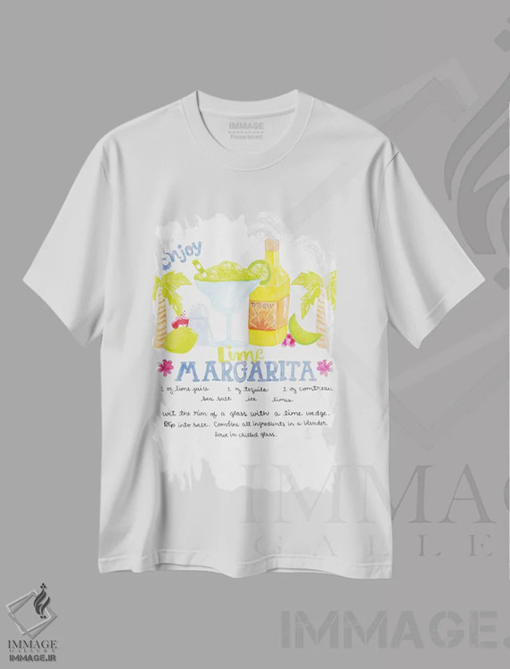 تیشرت سفید طرح دار فرار به مناطق گرمسیری II، تزئینی اثر جسیکا ویبل | فروشگاه ایماژ