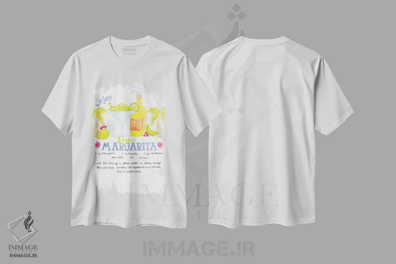 تیشرت سفید طرح دار فرار به مناطق گرمسیری II، تزئینی اثر جسیکا ویبل | فروشگاه ایماژ