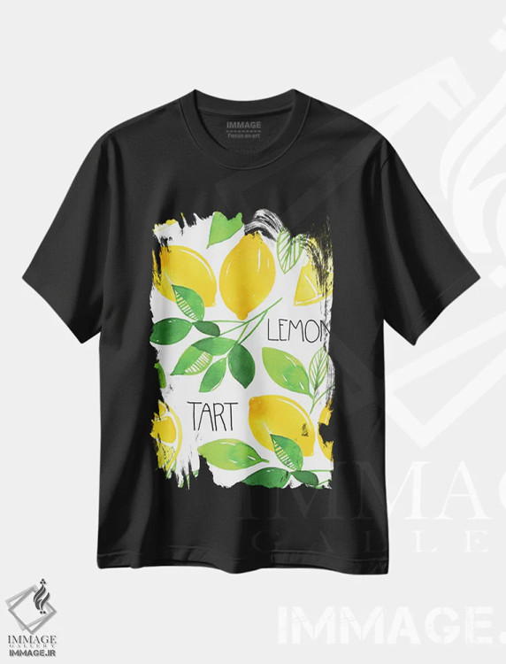 تیشرت مشکی طرح دار میوه آبرنگی III، تزئینی اثر جسیکا ویبل | فروشگاه ایماژ