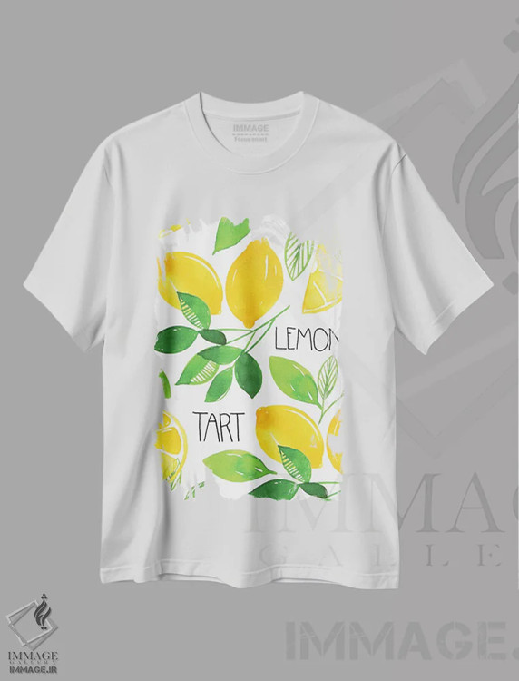 تیشرت سفید طرح دار میوه آبرنگی III، تزئینی اثر جسیکا ویبل | immage.ir