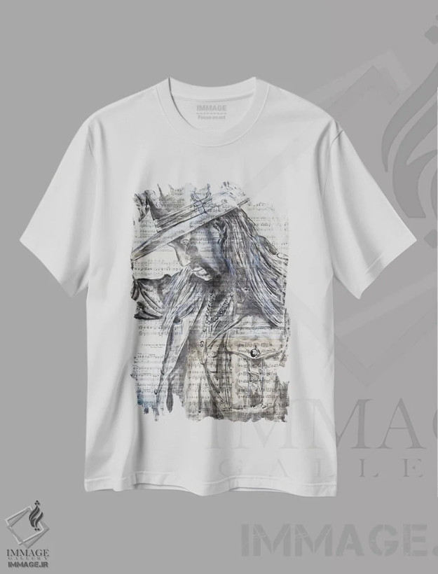 تیشرت سفید طرح دار یاغی، هنر فاخر معاصر اثر جیسون سوو | فروشگاه ایماژ