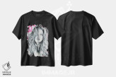 تیشرت مشکی طرح دار دختر مدگرا، هنر فاخر معاصر اثر جیسون سوو | فروشگاه ایماژ
