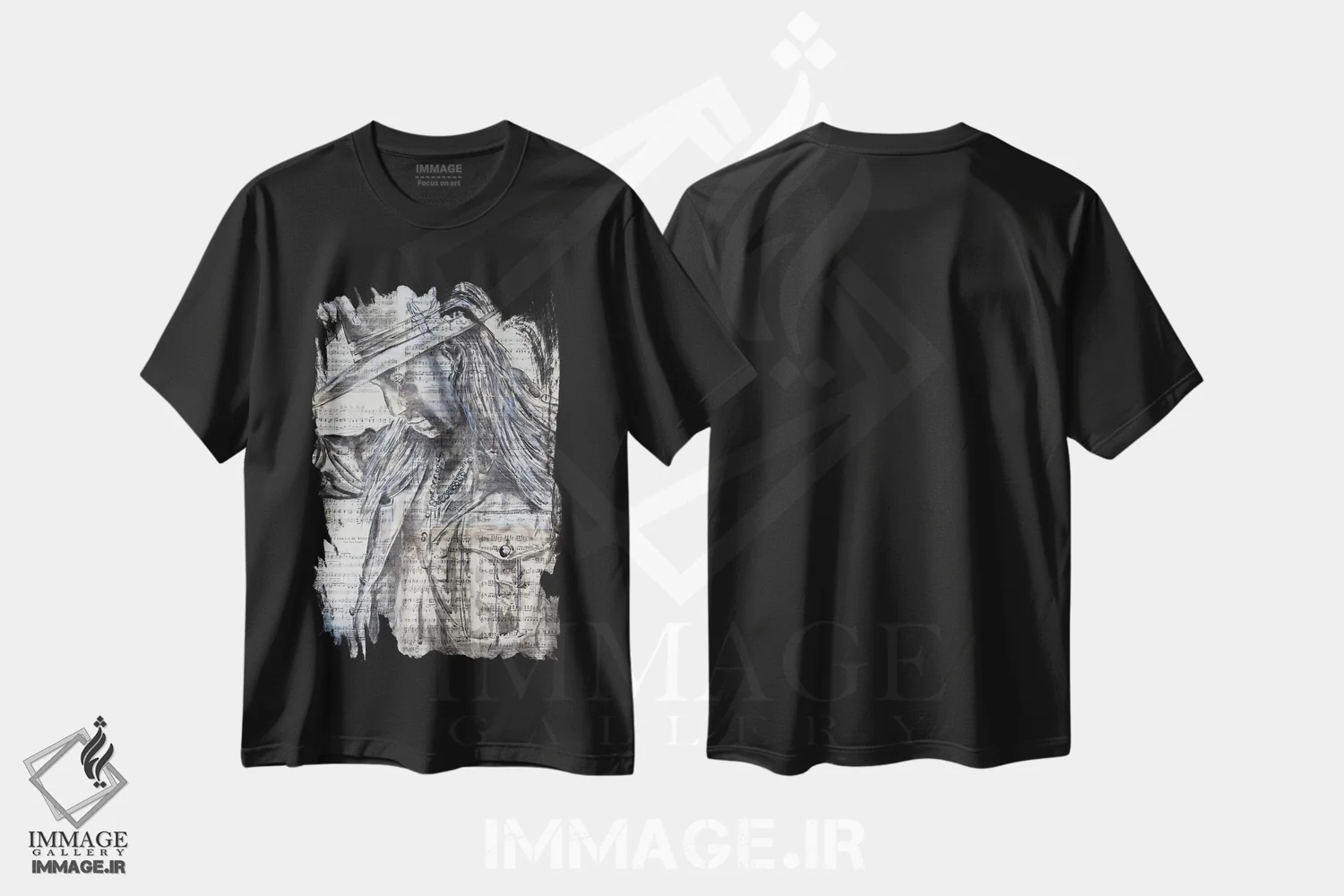 تیشرت مشکی طرح دار یاغی، هنر فاخر معاصر اثر جیسون سوو | immage.ir