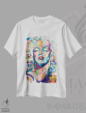 تیشرت سفید طرح دار مرلین مونرو، هنر فاخر معاصر اثر جیسون سوو | immage.ir
