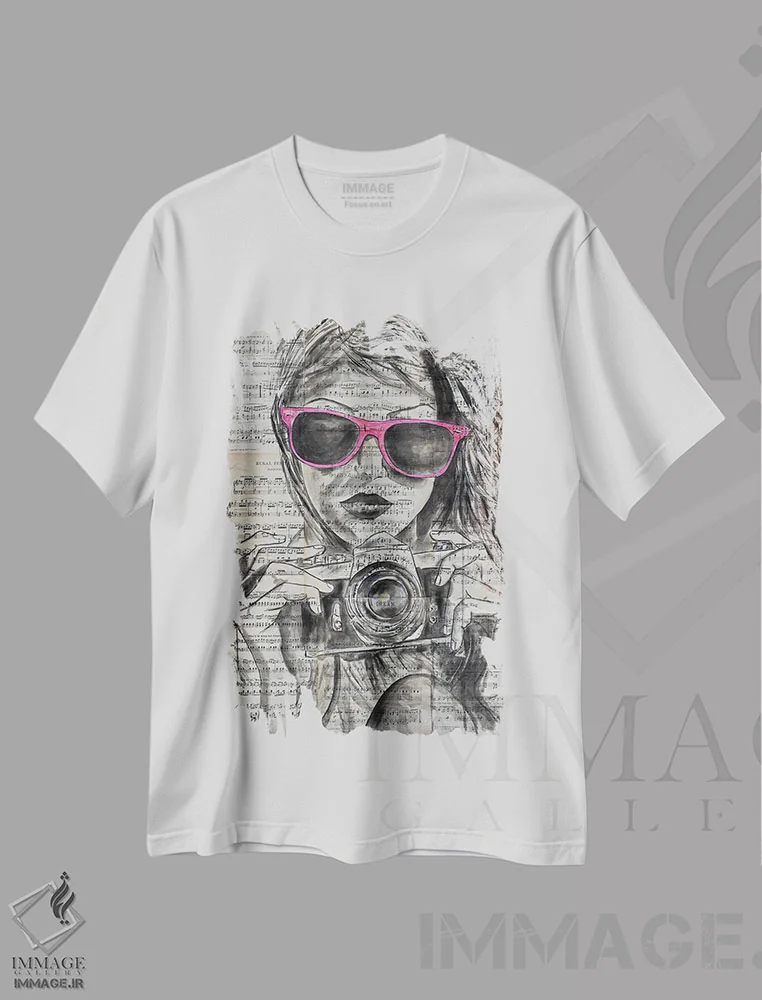 تیشرت سفید طرح دار روزهای تابستانی، هنر فاخر معاصر اثر جیسون سوو | فروشگاه ایماژ