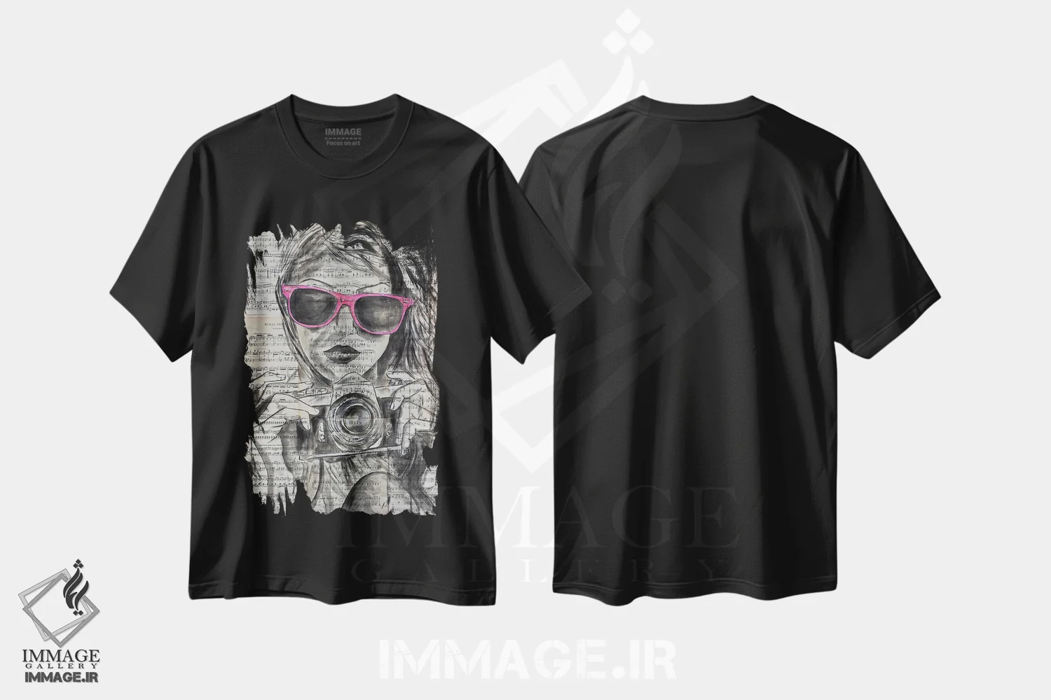 تیشرت مشکی طرح دار روزهای تابستانی، هنر فاخر معاصر اثر جیسون سوو | immage.ir