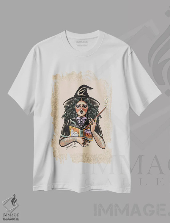 تیشرت سفید طرح دار افسون شده، هنر آمریکایی آفریقایی تبار اثر جسیکا اُ. | فروشگاه ایماژ