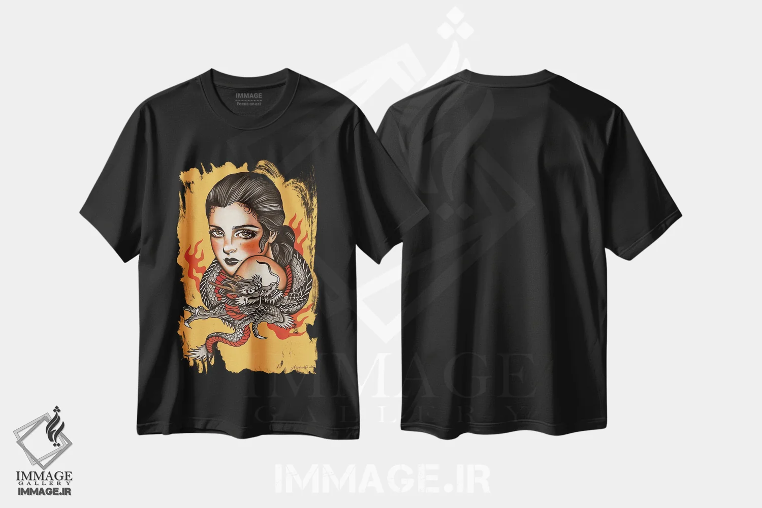 تیشرت مشکی طرح دار استقامت، دکوراسیون جایگزین اثر جسیکا اُ. | فروشگاه ایماژ