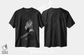 تیشرت مشکی طرح دار آفتاب زده، هنر تزئینی سیاه و سفید اثر جولی تی. چاپمن | immage.ir