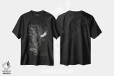 تیشرت مشکی طرح دار نگاه اجمالی سیاه ۱، هنر تزئینی سیاه و سفید اثر جولی تی. چاپمن | immage.ir