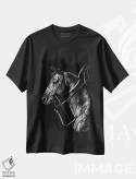 تیشرت مشکی طرح دار رودئوی کنده کاری ۵، هنر تزئینی سیاه و سفید اثر جولی تی. چاپمن | فروشگاه ایماژ