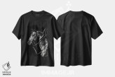 تیشرت مشکی طرح دار رودئوی کنده کاری ۵، هنر تزئینی سیاه و سفید اثر جولی تی. چاپمن | فروشگاه ایماژ