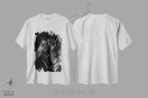 تیشرت سفید طرح دار رودئوی کنده کاری ۵، هنر تزئینی سیاه و سفید اثر جولی تی. چاپمن | immage.ir