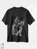 تیشرت مشکی طرح دار حکاکی سگ ها شماره ۲، هنر فاخر اثر جولی تی. چاپمن | فروشگاه ایماژ
