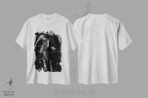 تیشرت سفید طرح دار رودئوی کنده کاری ۸، هنر تزئینی سیاه و سفید اثر جولی تی. چاپمن | فروشگاه ایماژ