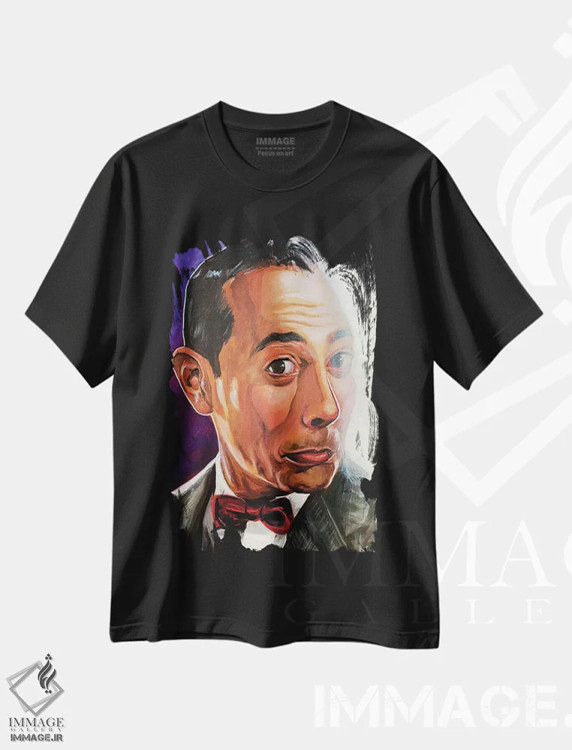 تیشرت مشکی طرح دار پی وی هرمن، هنر دیجیتال اثر جوئل تِش | فروشگاه ایماژ