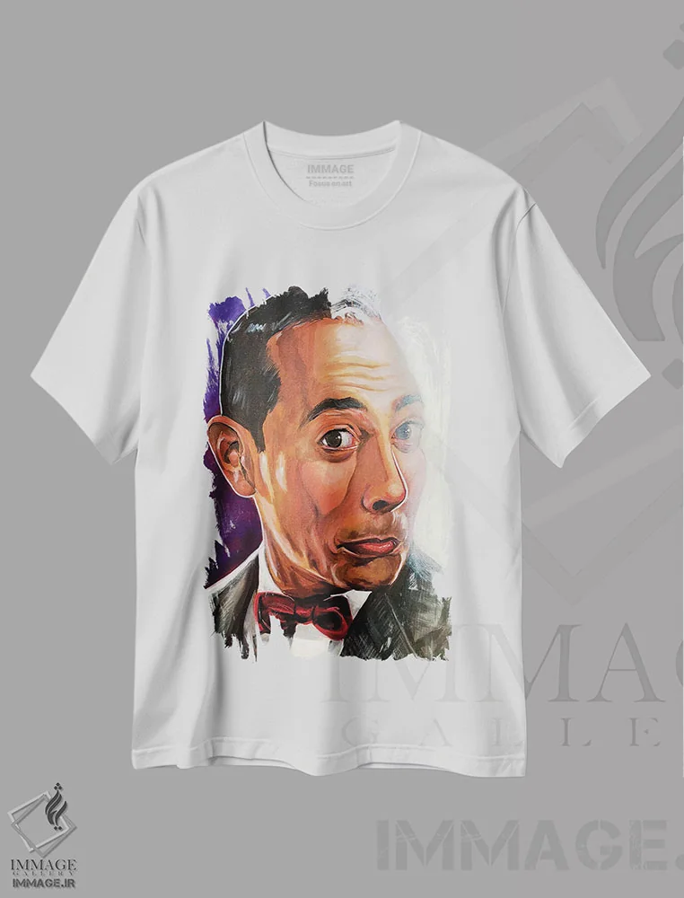 تیشرت سفید طرح دار پی وی هرمن، هنر دیجیتال اثر جوئل تِش | immage.ir