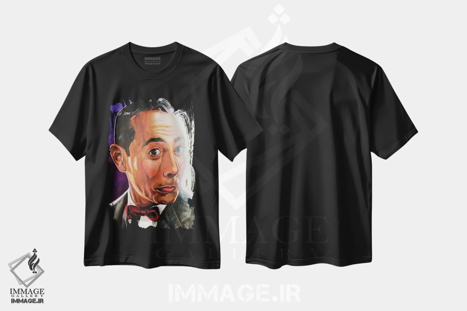 تیشرت مشکی طرح دار پی وی هرمن، هنر دیجیتال اثر جوئل تِش | فروشگاه ایماژ